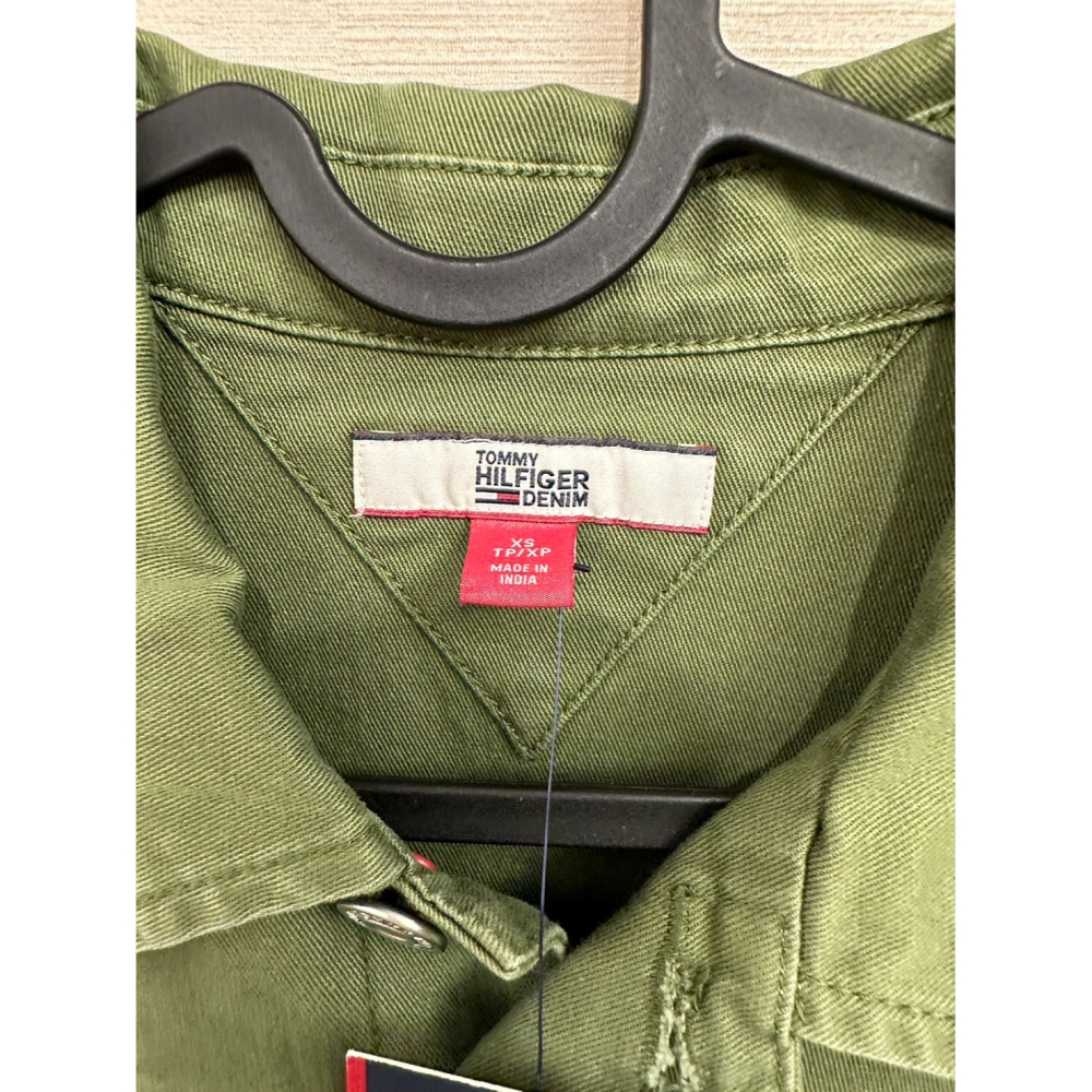 [微瑕] Tommy Hilfiger 長袖軍綠色牛仔連身裙 size XS-細節圖5