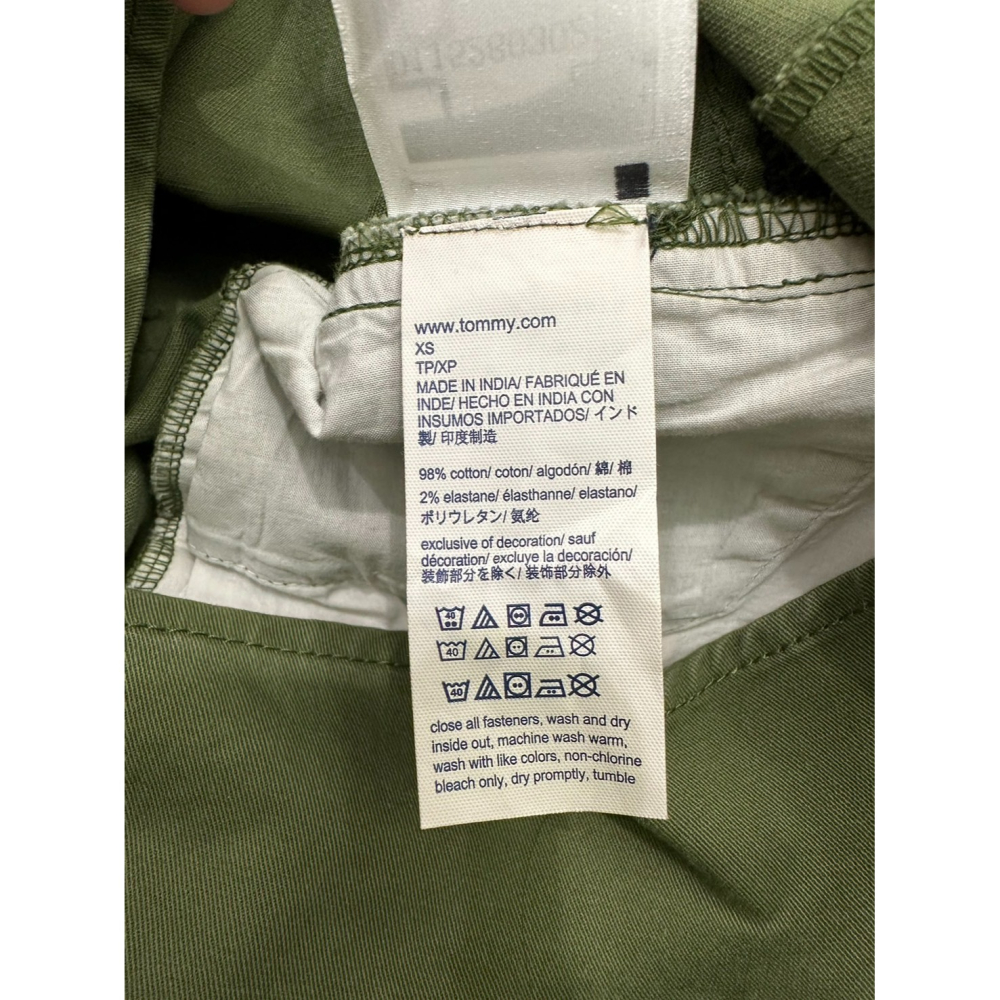 [微瑕] Tommy Hilfiger 長袖軍綠色牛仔連身裙 size XS-細節圖9