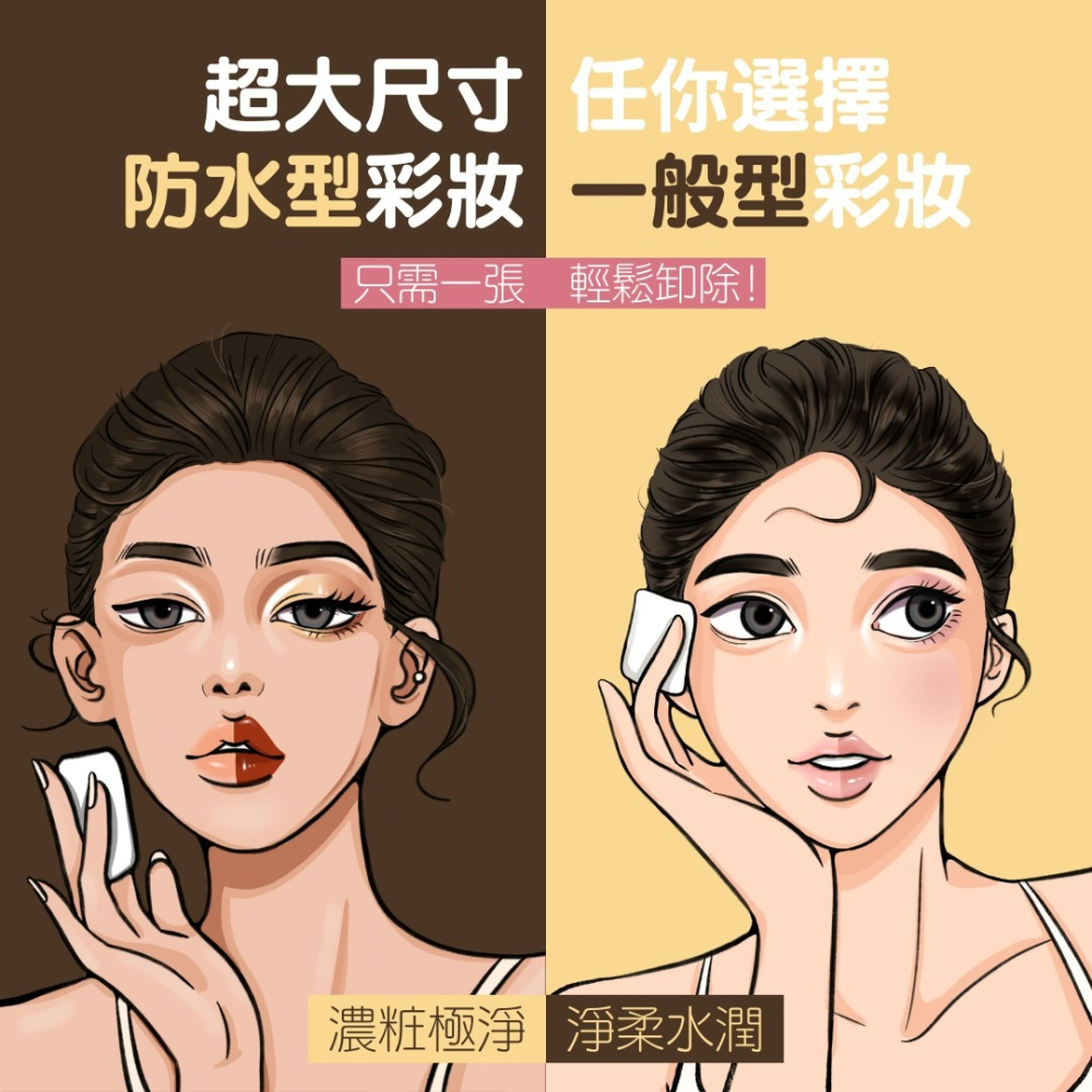 魔飛 MOFA＇CE 角鯊烷B5濃妝極淨卸妝巾 52片裝-細節圖2