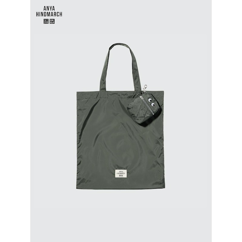 Uniqlo x Anya Hindmarch 聯名 可收納式托特包 摺疊購物包 476123 小眼睛-細節圖6