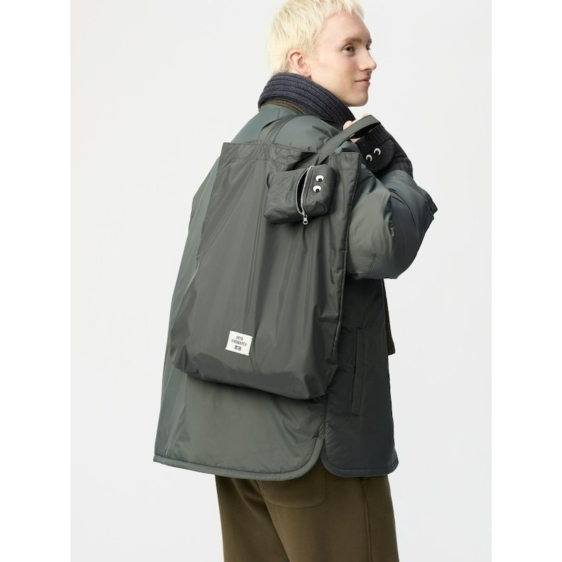 Uniqlo x Anya Hindmarch 聯名 可收納式托特包 摺疊購物包 476123 小眼睛-細節圖3