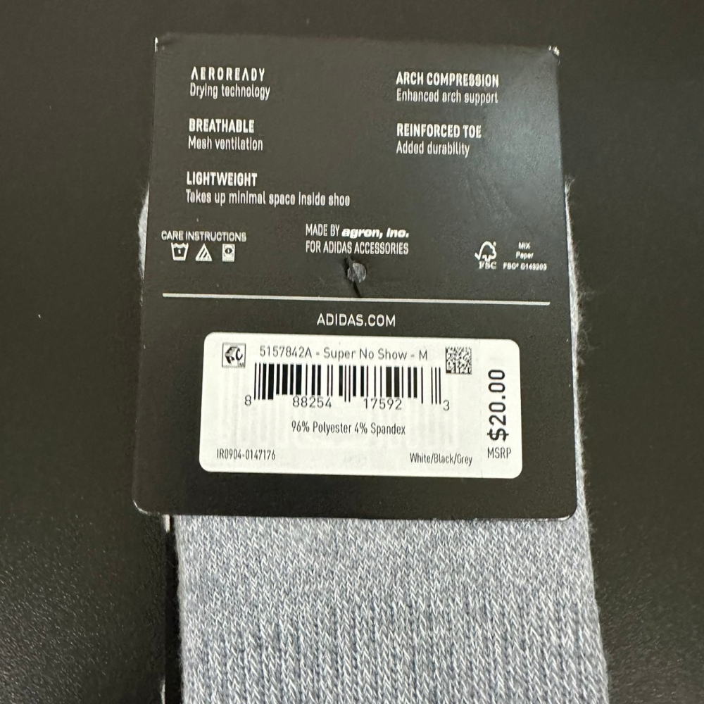 美國 adidas 女 6雙組 運動襪 短襪 隱形襪 size 5-10-細節圖4