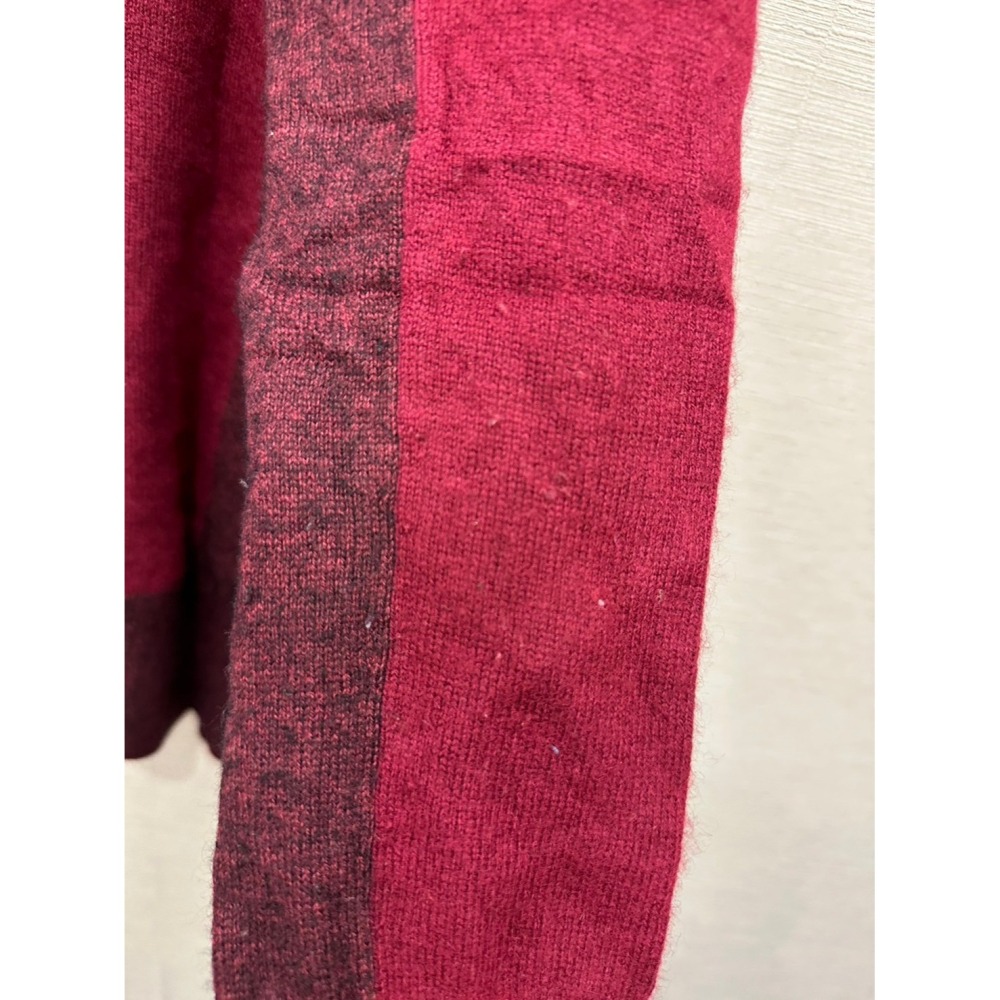 <二手> Lacoste 長袖酒紅色毛衣 size 40-細節圖2