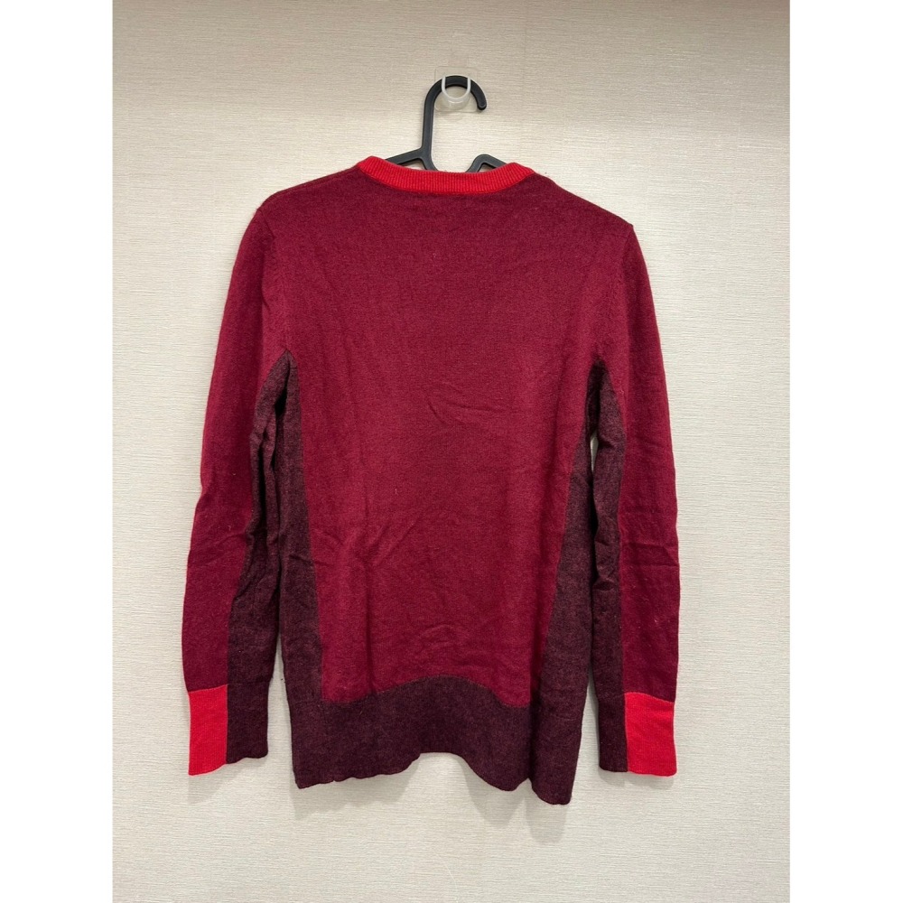 <二手> Lacoste 長袖酒紅色毛衣 size 40-細節圖3