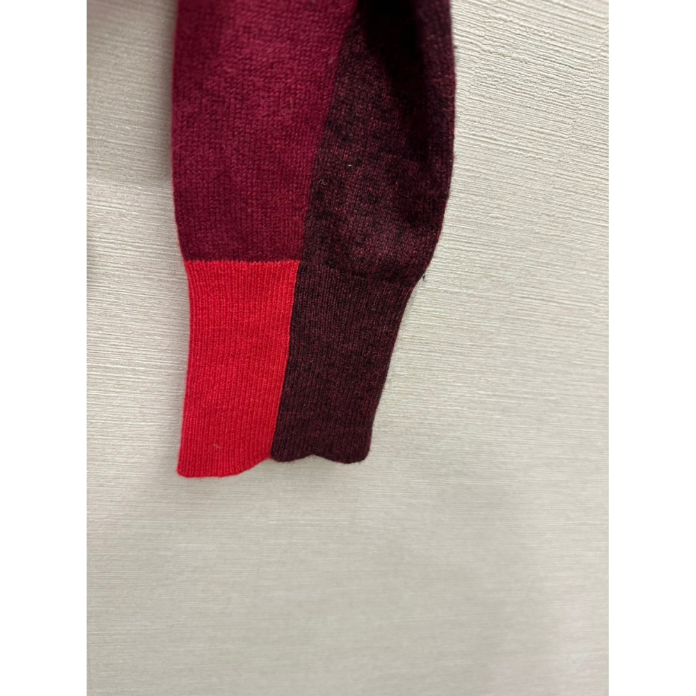 <二手> Lacoste 長袖酒紅色毛衣 size 40-細節圖7