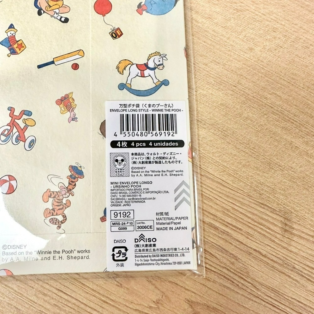 日本大創 Daiso 迪士尼 三麗鷗 伊予和紙 紅包袋 信封袋 禮金袋 米奇 米妮 公主 奇奇蒂蒂 維尼 大耳狗-細節圖2