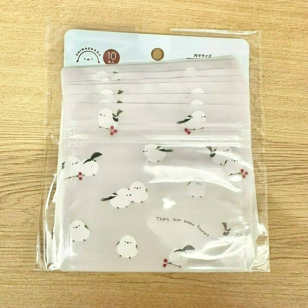 日本 Seria 百元商店 長尾山雀  ezomomonga 蝦夷鼯鼠 拉鍊透明網格收納袋 零錢包 夾鏈袋 小物收納-規格圖5