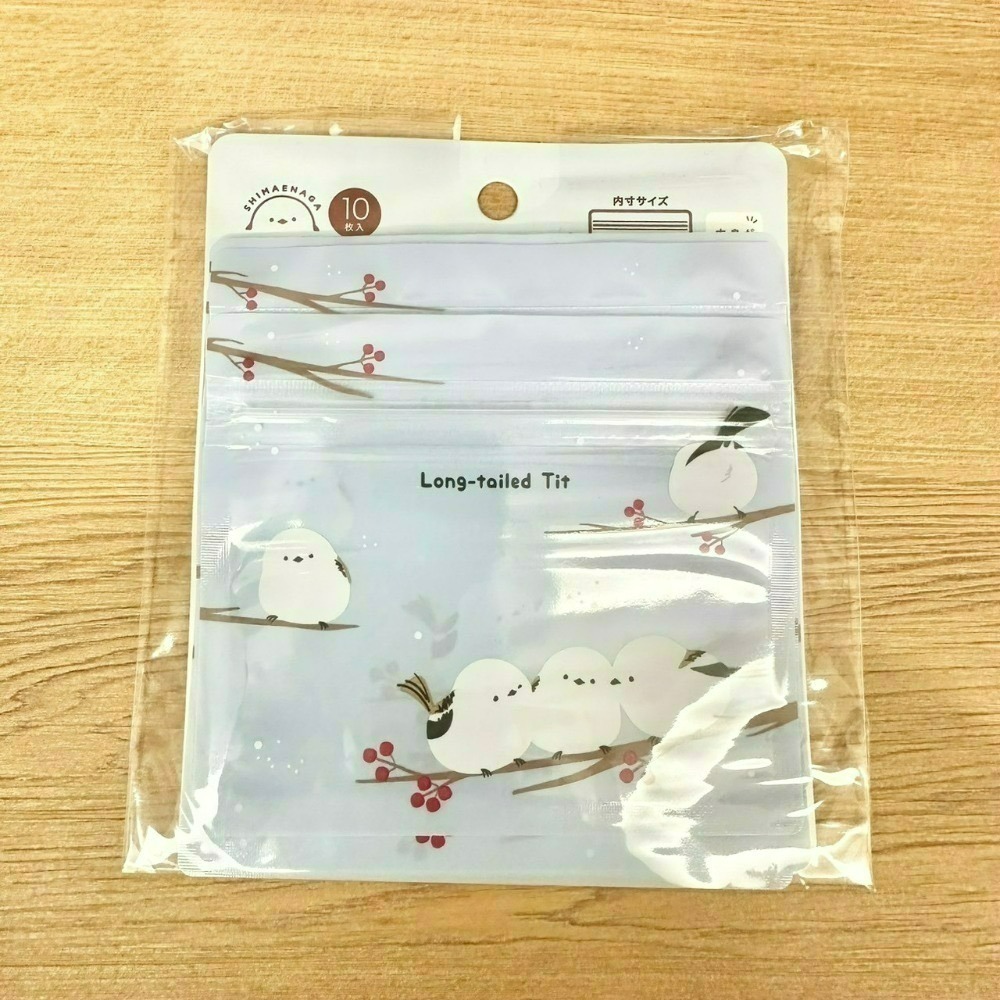 日本 Seria 百元商店 長尾山雀  ezomomonga 蝦夷鼯鼠 拉鍊透明網格收納袋 零錢包 夾鏈袋 小物收納-規格圖8