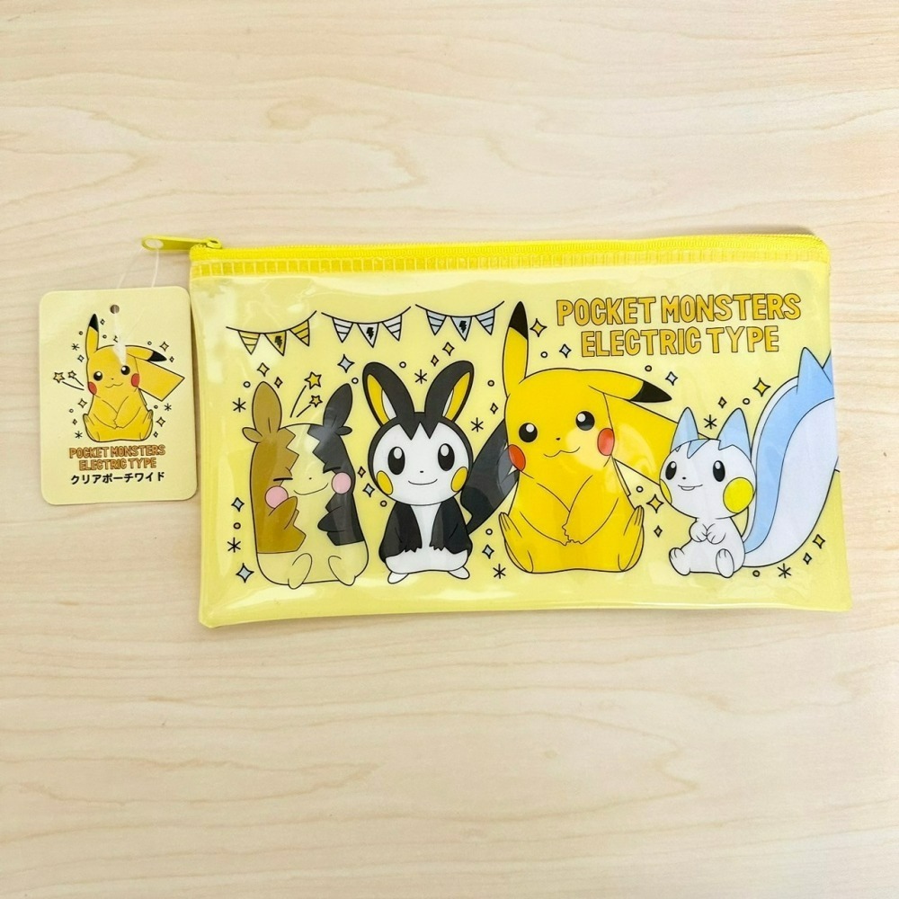 日本 寶可夢 Pokemon 皮卡丘 透明收納袋 拉鍊袋 小物收納 資料收納 文具收納 長尾夾 文件夾-細節圖7
