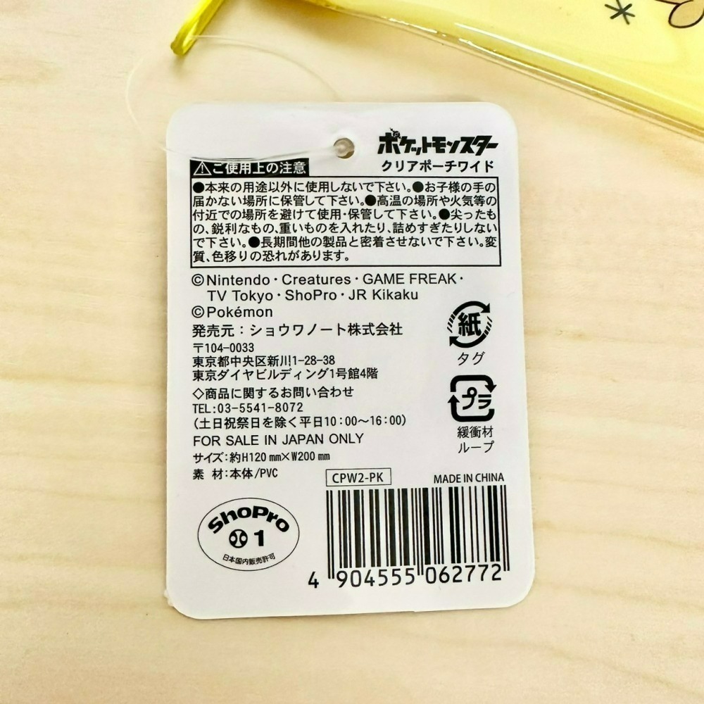 日本 寶可夢 Pokemon 皮卡丘 透明收納袋 拉鍊袋 小物收納 資料收納 文具收納 長尾夾 文件夾-細節圖6