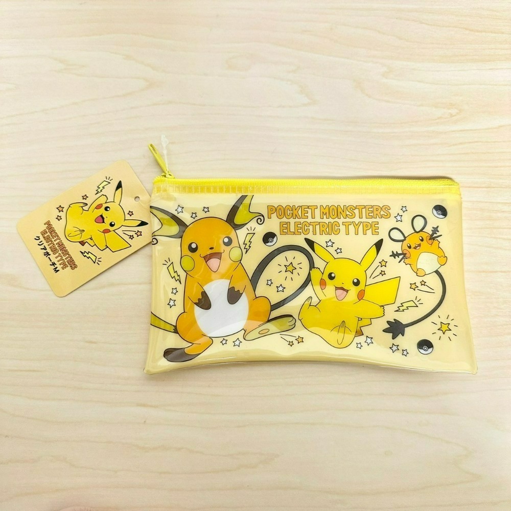 日本 寶可夢 Pokemon 皮卡丘 透明收納袋 拉鍊袋 小物收納 資料收納 文具收納 長尾夾 文件夾-規格圖7