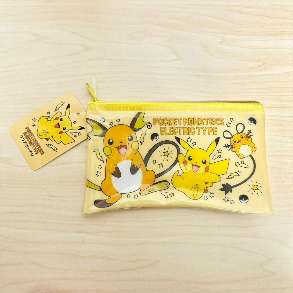日本 寶可夢 Pokemon 皮卡丘 透明收納袋 拉鍊袋 小物收納 資料收納 文具收納 長尾夾 文件夾-規格圖7