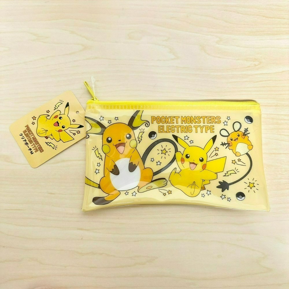 日本 寶可夢 Pokemon 皮卡丘 透明收納袋 拉鍊袋 小物收納 資料收納 文具收納 長尾夾 文件夾-規格圖7