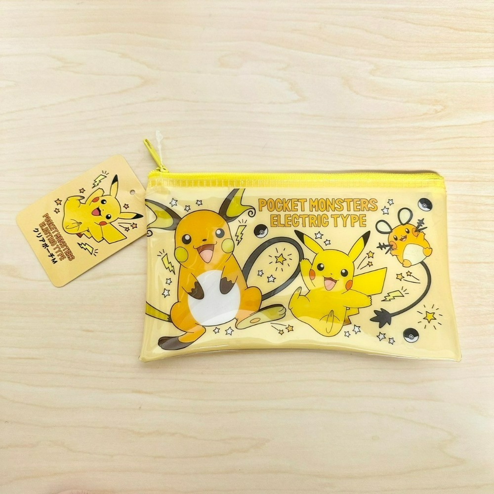 日本 寶可夢 Pokemon 皮卡丘 透明收納袋 拉鍊袋 小物收納 資料收納 文具收納 長尾夾 文件夾-規格圖7