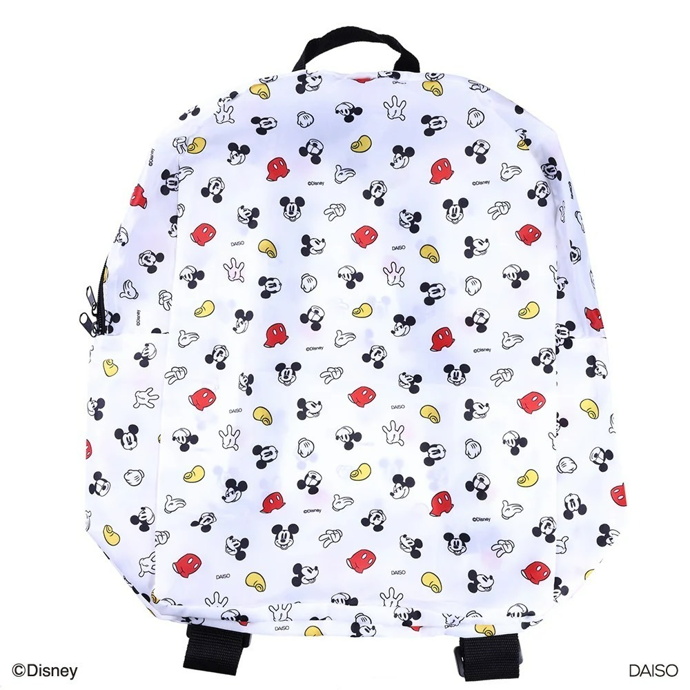 日本 大創 Daiso 百元商店 迪士尼 Disney 米奇 可收納後背包 折疊式後背包-細節圖8