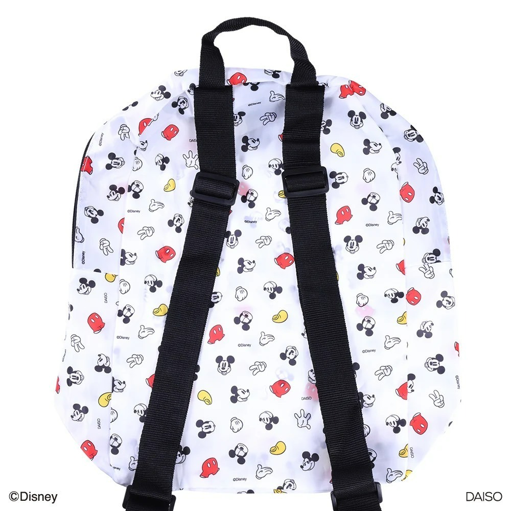 日本 大創 Daiso 百元商店 迪士尼 Disney 米奇 可收納後背包 折疊式後背包-細節圖9