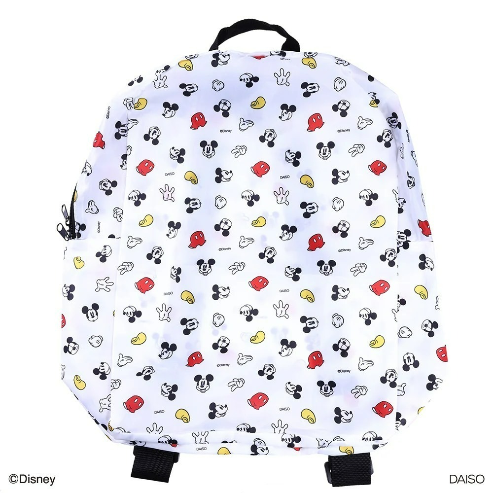 日本 大創 Daiso 百元商店 迪士尼 Disney 米奇 可收納後背包 折疊式後背包-細節圖8