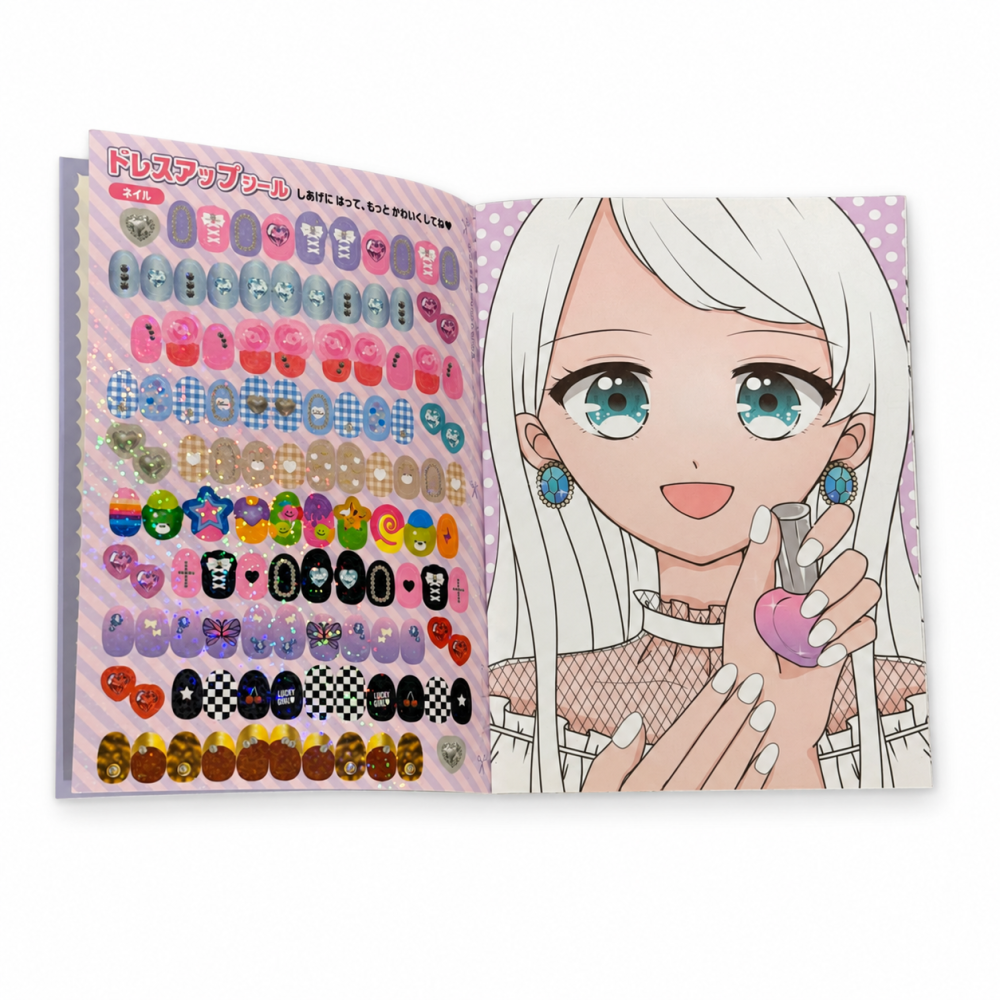 [9/7新增款式] 日本 百元商店 迪士尼 寶可夢 瑪利歐 hapila! 彩妝美甲貼紙 著色本 塗色本 繪畫本 畫畫本-細節圖2