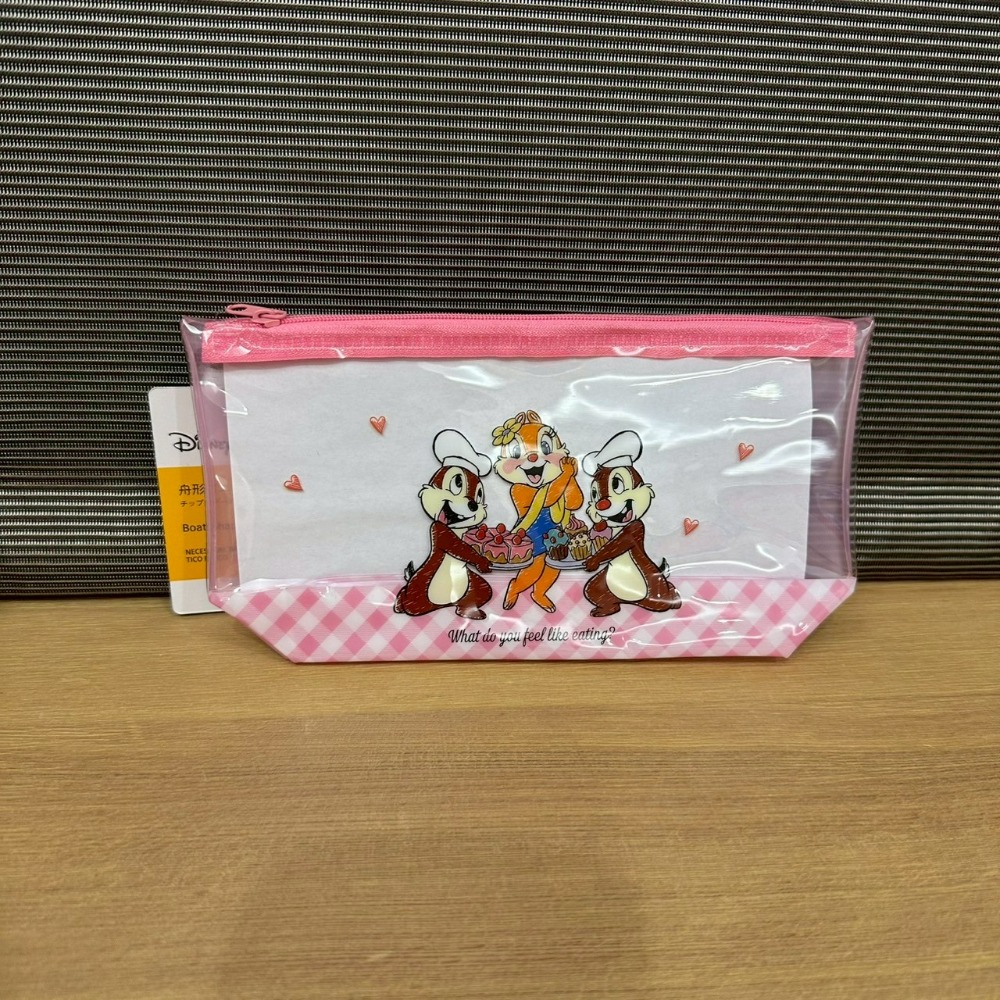 透明拉鍊船型包 粉