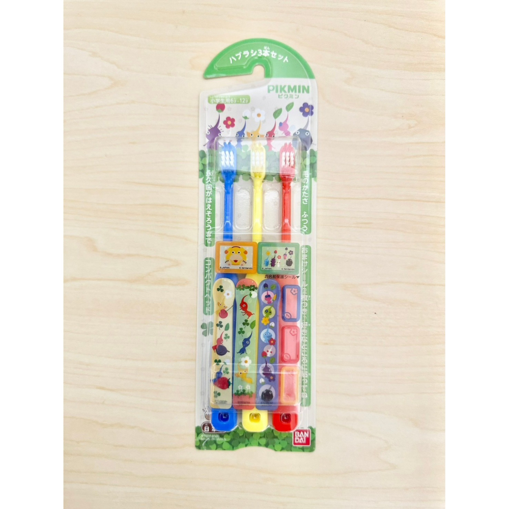 日本 BANDAI 兒童牙刷3入組 日本製 皮克敏 超級瑪利歐-細節圖5