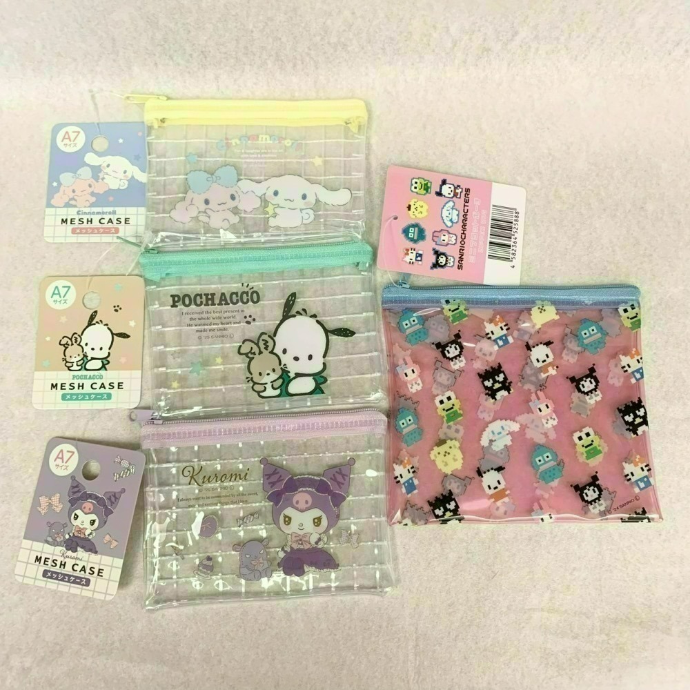 日本百元商店 Daiso 大創 Seria 三麗鷗 Sanrio 萬用拉鍊袋 透明筆袋 小物收納 大耳狗 帕恰狗 酷洛米-細節圖2