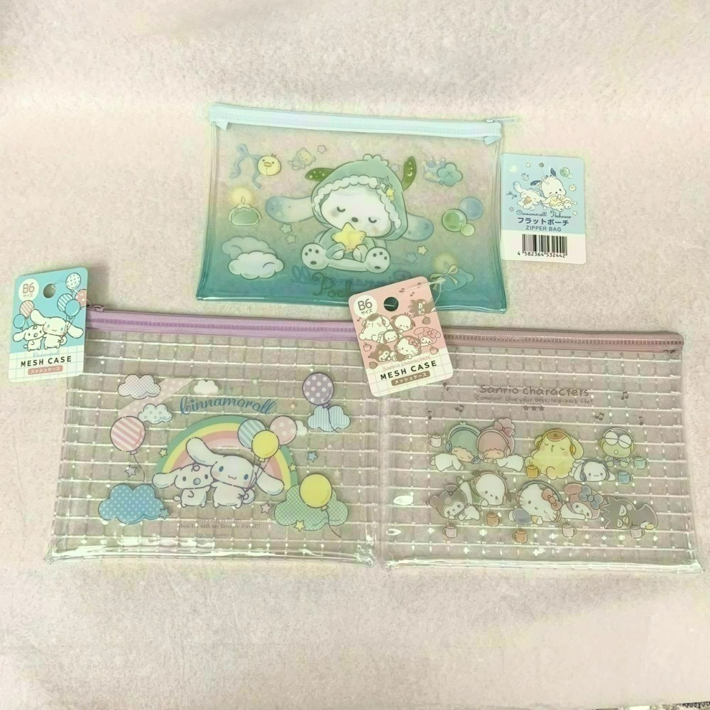 日本百元商店 Daiso 大創 Seria 三麗鷗 Sanrio 萬用拉鍊袋 透明筆袋 小物收納 大耳狗 帕恰狗 酷洛米-細節圖5