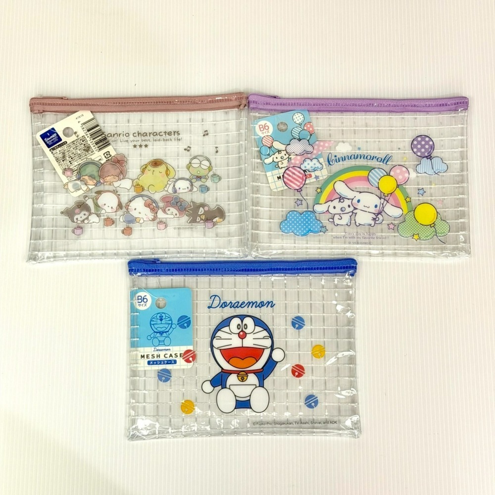 [6/20 新增款式] 日本 百元商店 大創 Seria 三麗鷗 Sanrio 萬用拉鍊袋 收納袋 小物收納 透明筆袋-細節圖2