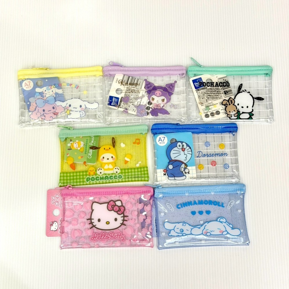 [6/20 新增款式] 日本 百元商店 大創 Seria 三麗鷗 Sanrio 萬用拉鍊袋 收納袋 小物收納 透明筆袋-細節圖4