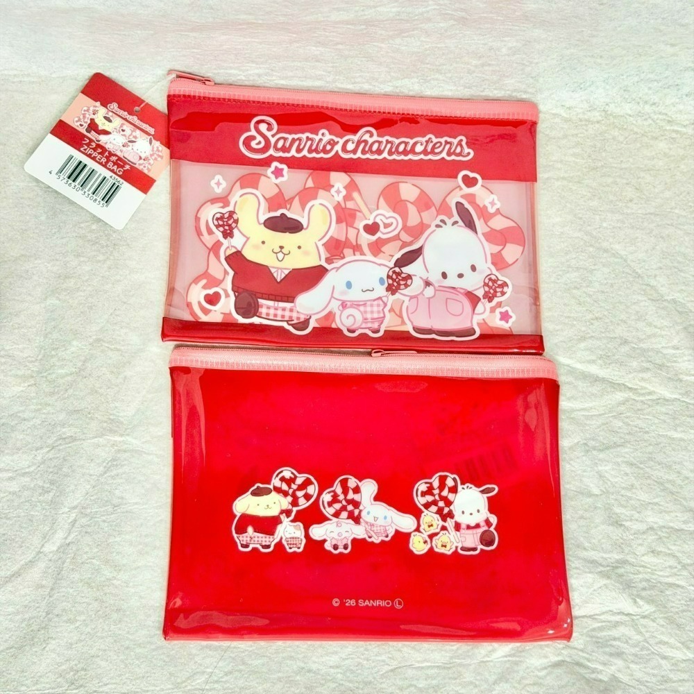 [6/20 新增款式] 日本 百元商店 大創 Seria 三麗鷗 Sanrio 萬用拉鍊袋 收納袋 小物收納 透明筆袋-規格圖11