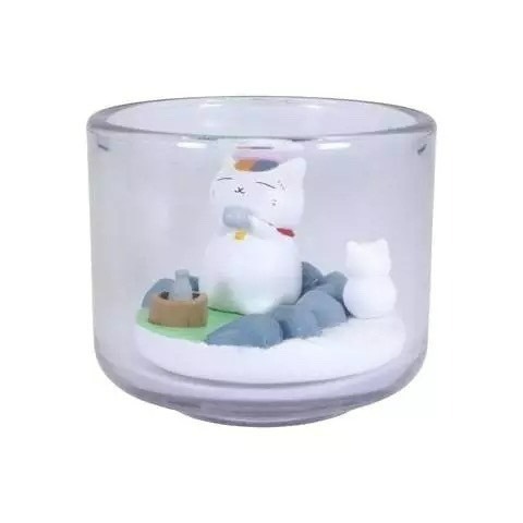 日本 T-ARTS 夏目友人帳 四季景瓶 貓咪老師公仔 轉蛋 扭蛋 四季繽紛微景觀-規格圖6