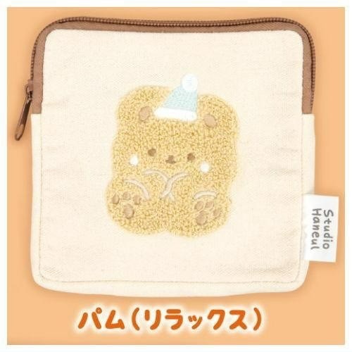 日本 Qualia Pam & Tart 毛絨小物袋 轉蛋 扭蛋 毛茸茸收納包 帕姆和塔特 小熊 小兔 拉鍊收納袋-細節圖5
