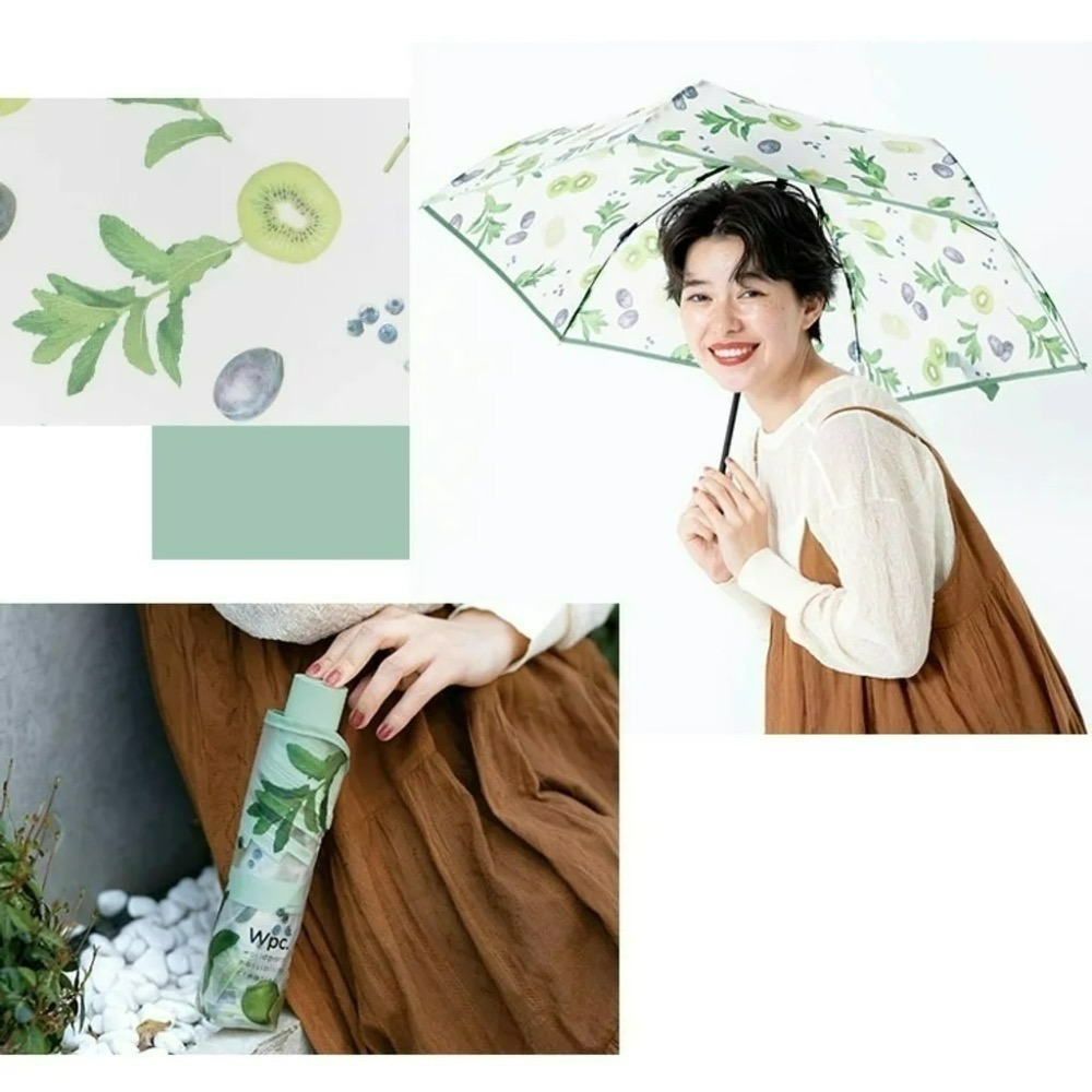 wpc 日本 w.p.c 晴雨兩用折傘 摺疊傘 雨傘 陽傘 遮陽傘 抗UV 含手提收納包 拉鍊收納包 傘套-細節圖2