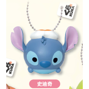 藏壽司限定 2024 迪士尼 tsum tsum 扭蛋 轉蛋 史迪奇 立體吊飾 紙膠帶-細節圖2