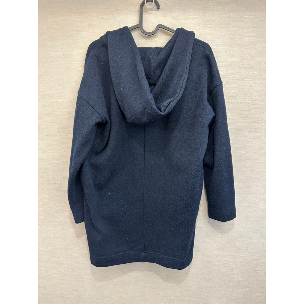 <二手> 無印良品 MUJI 黑色連帽大衣 size XS-S-細節圖2