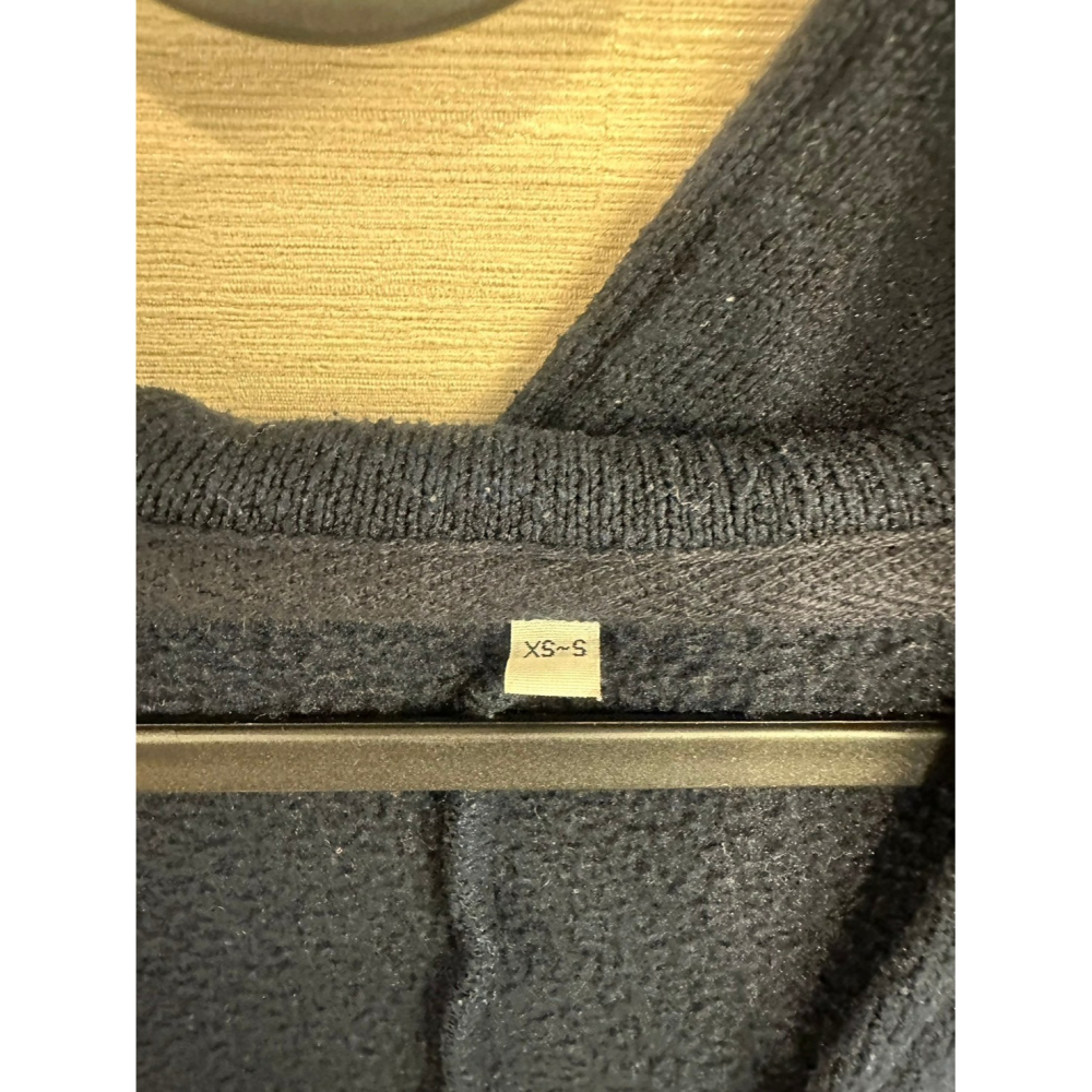 <二手> 無印良品 MUJI 黑色連帽大衣 size XS-S-細節圖4