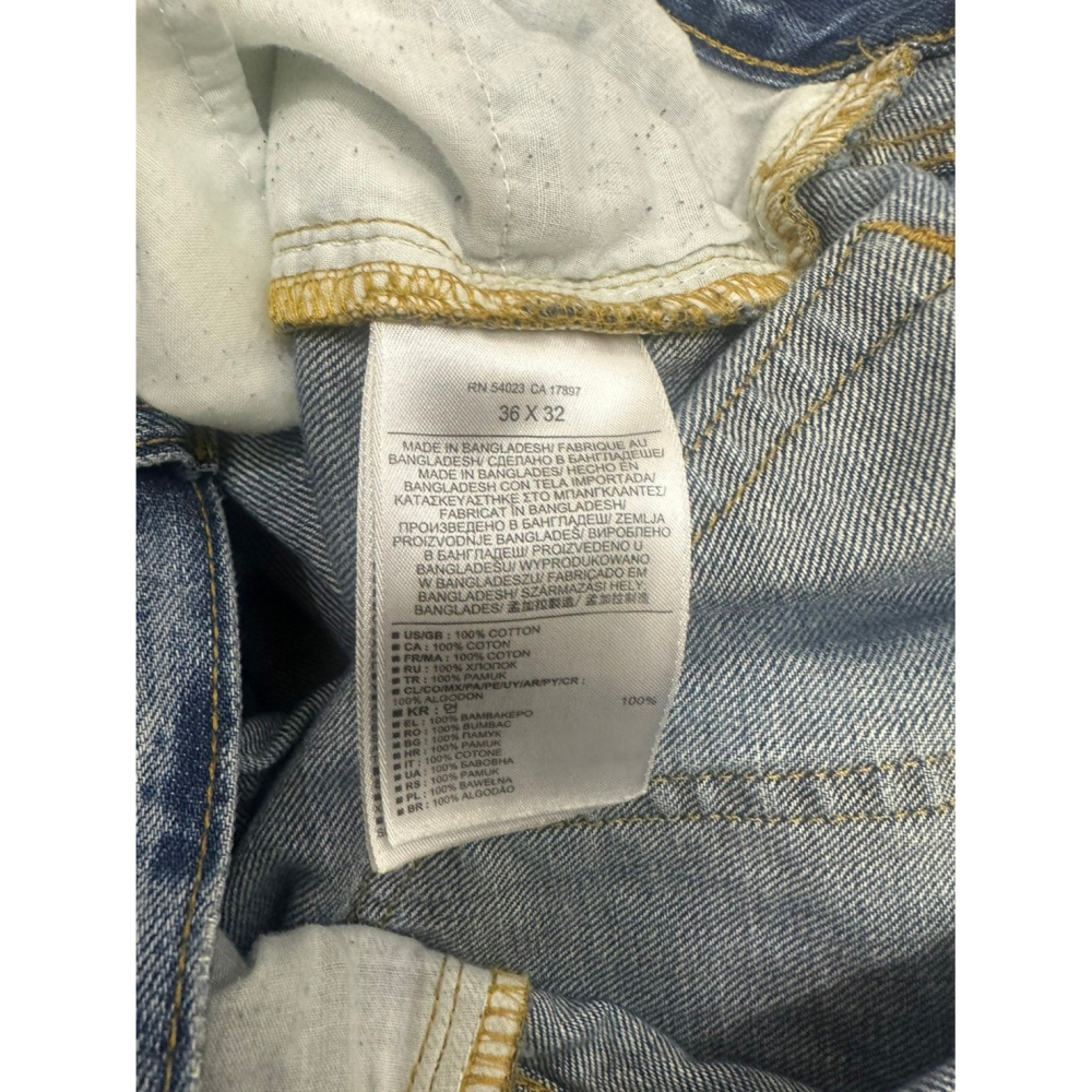 <二手> 男款 Banana Republic 刷白直筒牛仔褲 size 36*32-細節圖4