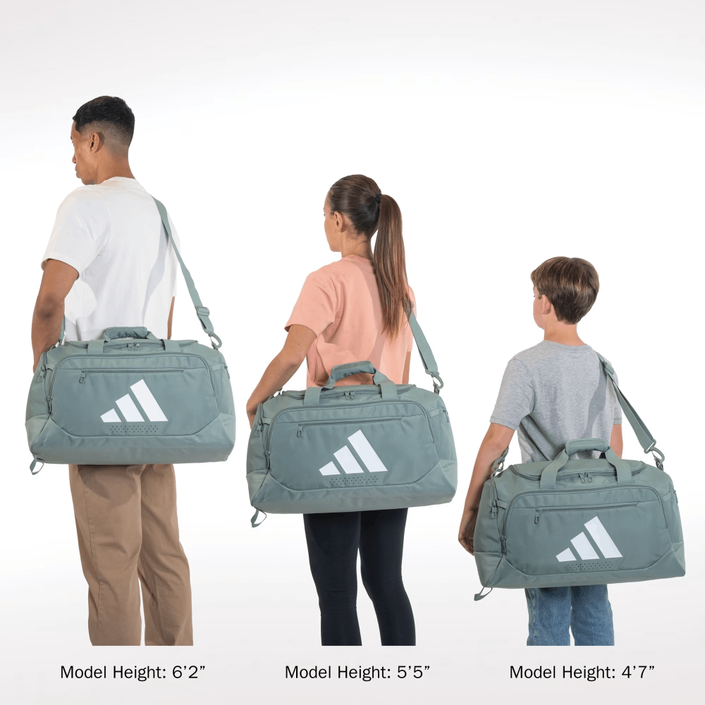 美國 adidas 行李袋 旅行袋 Defender 5 (小) 綠底白標 黑底白標 深灰白標 (大) 黑底白標-細節圖9