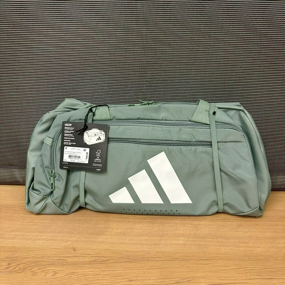 美國 adidas 行李袋 旅行袋 Defender 5 (小) 綠底白標 黑底白標 深灰白標 (大) 黑底白標-規格圖11