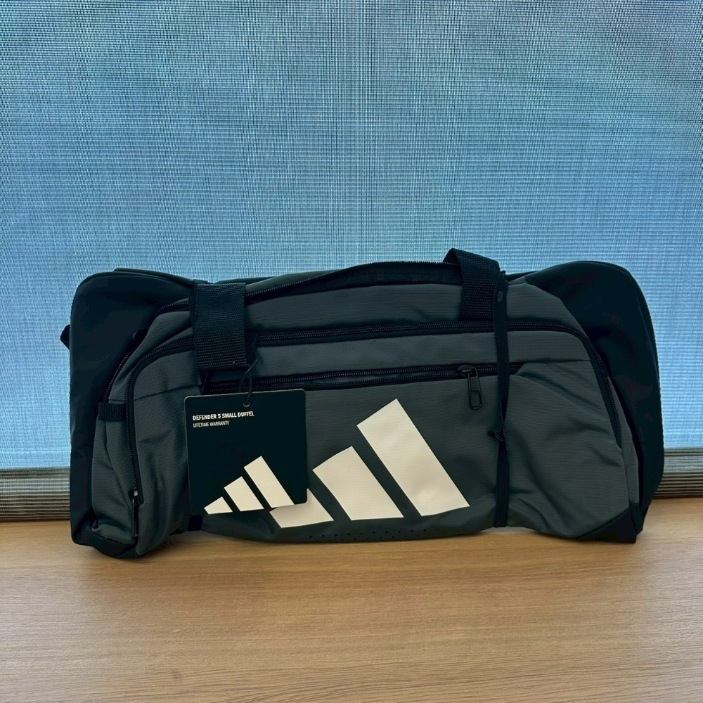 美國 adidas 行李袋 旅行袋 Defender 5 (小) 綠底白標 黑底白標 深灰白標 (大) 黑底白標-規格圖11