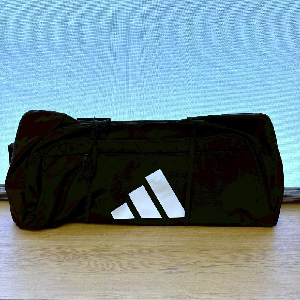 美國 adidas 行李袋 旅行袋 Defender 5 (小) 綠底白標 黑底白標 深灰白標 (大) 黑底白標-規格圖11