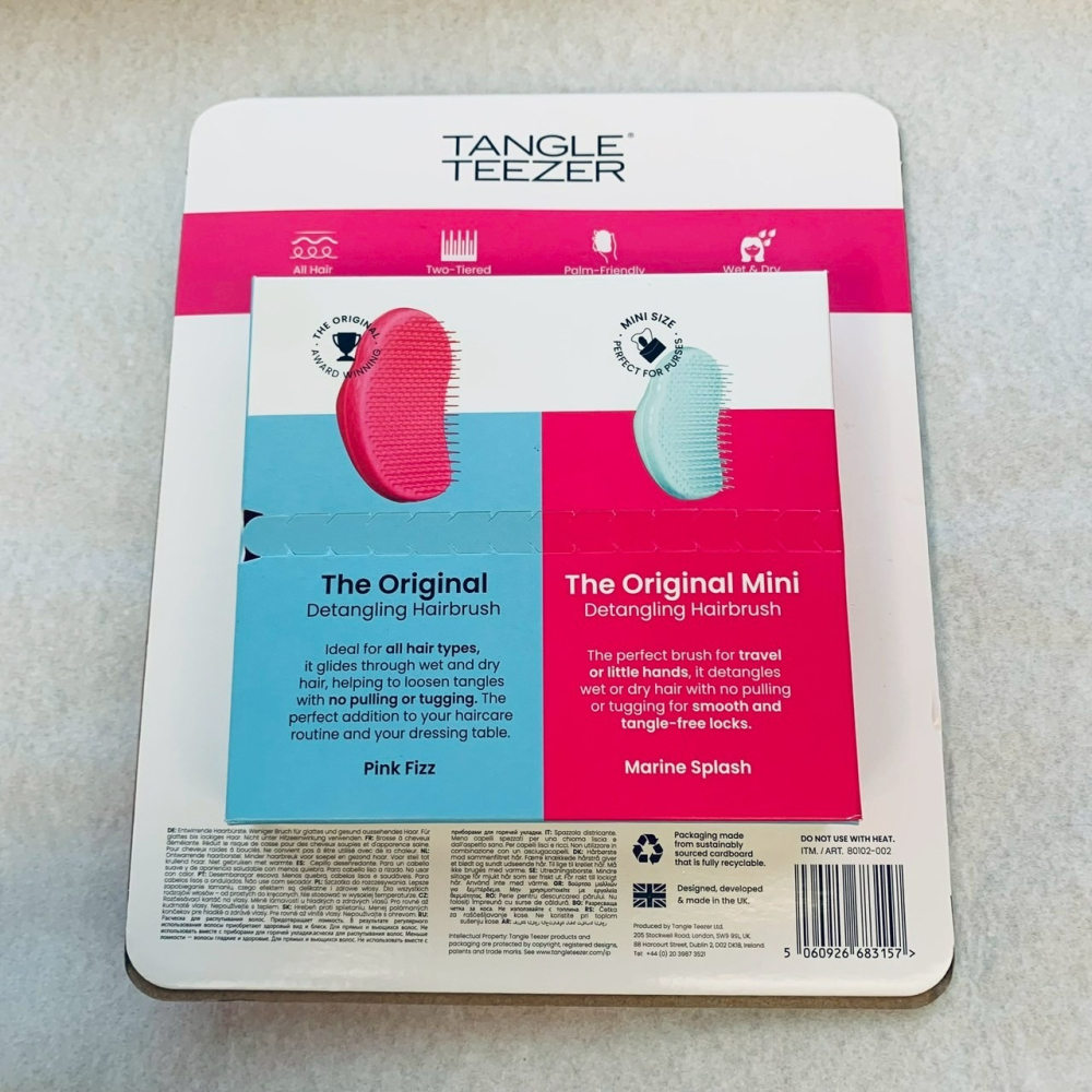 TANGLE TEEZER 提碁 王妃梳 順髮梳 攜帶梳 一大一小2件組 乾濕兩用-細節圖5