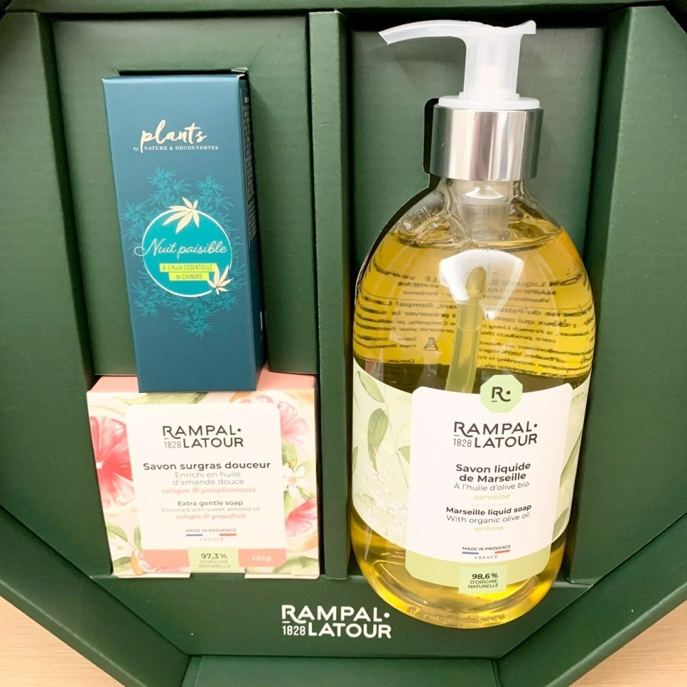 南法•香頌 禮盒 Rampal Latour 歐巴拉朵 甜杏仁油香皂 馬鞭草橄欖液態馬賽皂-細節圖2