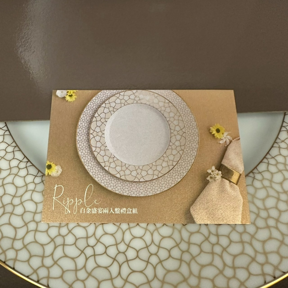 [Sogo會員禮] Noritake 白金盛宴兩入盤禮盒組 兩件組-細節圖3