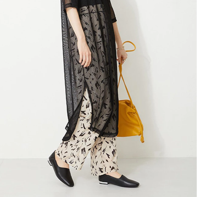 [size 39] ORiental TRaffic 不對稱剪裁穆勒鞋 2way斜口金屬跟低跟鞋 黑色-細節圖4