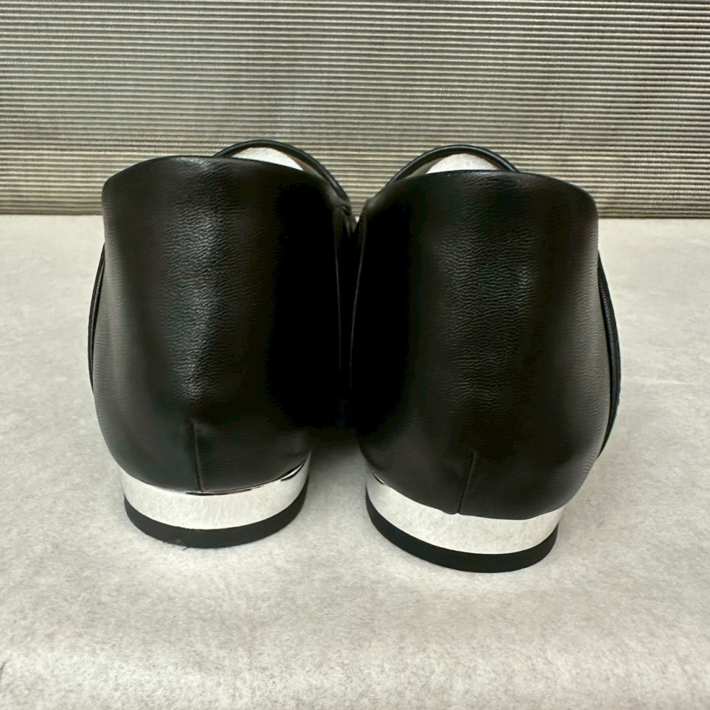 [size 39] ORiental TRaffic 不對稱剪裁穆勒鞋 2way斜口金屬跟低跟鞋 黑色-細節圖5