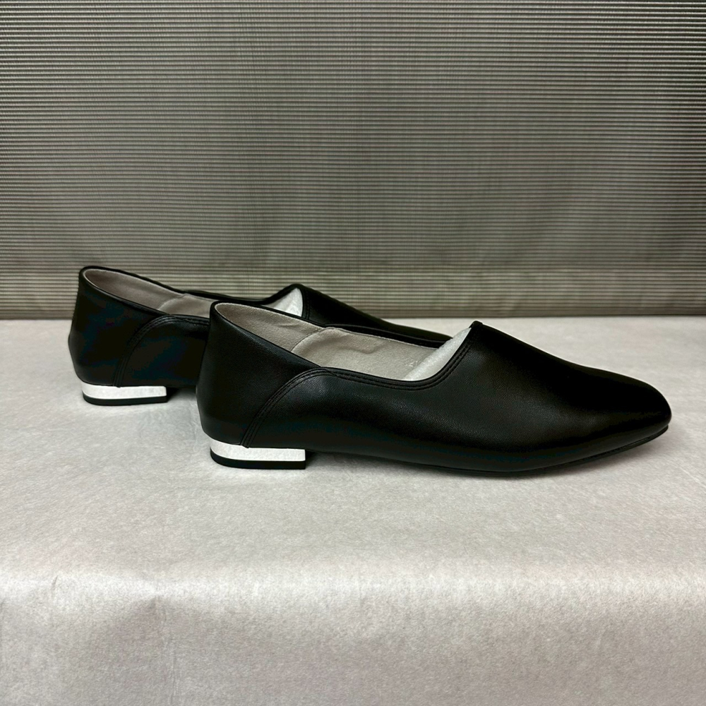 [size 39] ORiental TRaffic 不對稱剪裁穆勒鞋 2way斜口金屬跟低跟鞋 黑色-細節圖6