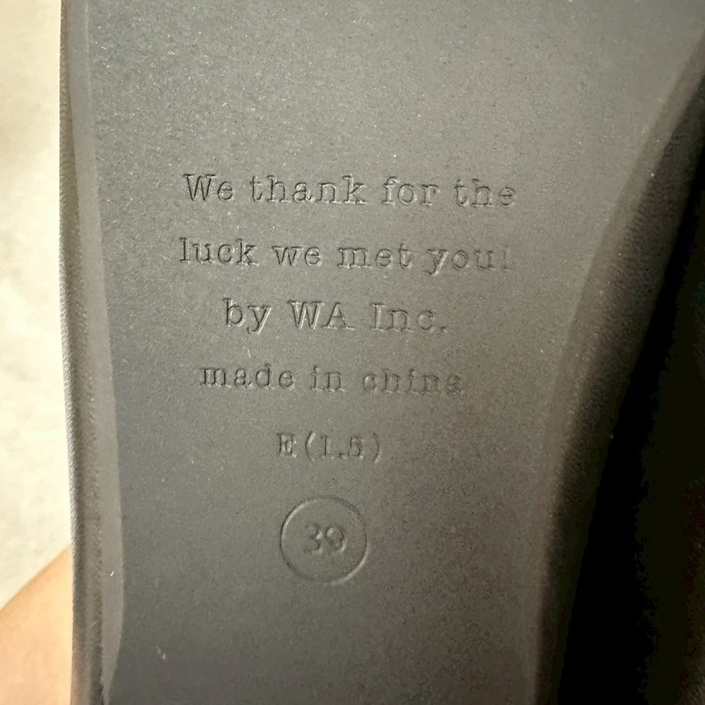 [size 39] ORiental TRaffic 不對稱剪裁穆勒鞋 2way斜口金屬跟低跟鞋 黑色-細節圖7