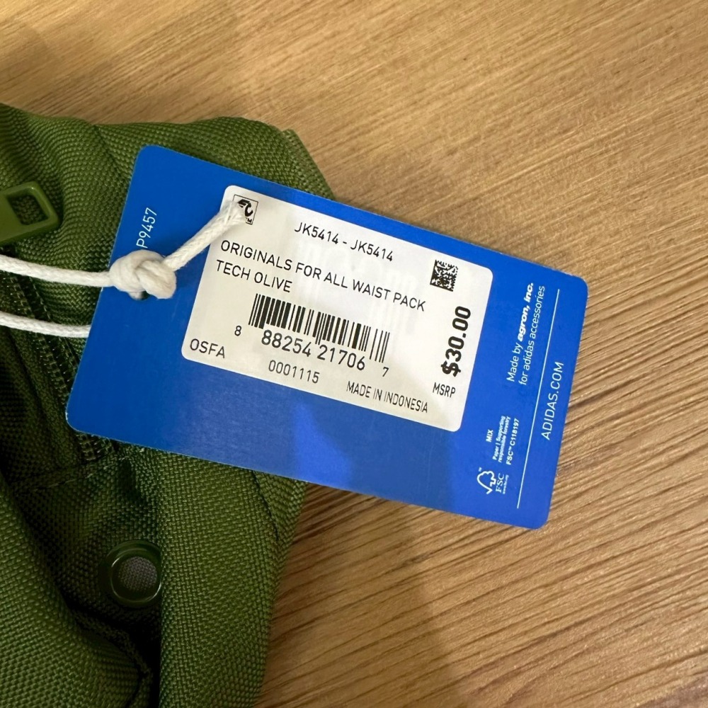 美國 adidas 黑底白標 Originals 腰包 斜背包 胸包 肩背包-細節圖11