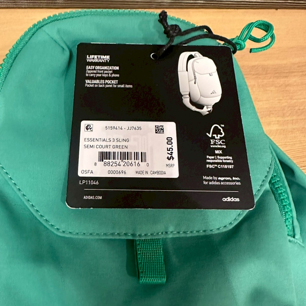 美國 adidas Essentials 3 斜背包 肩背包 胸包 多色-細節圖9