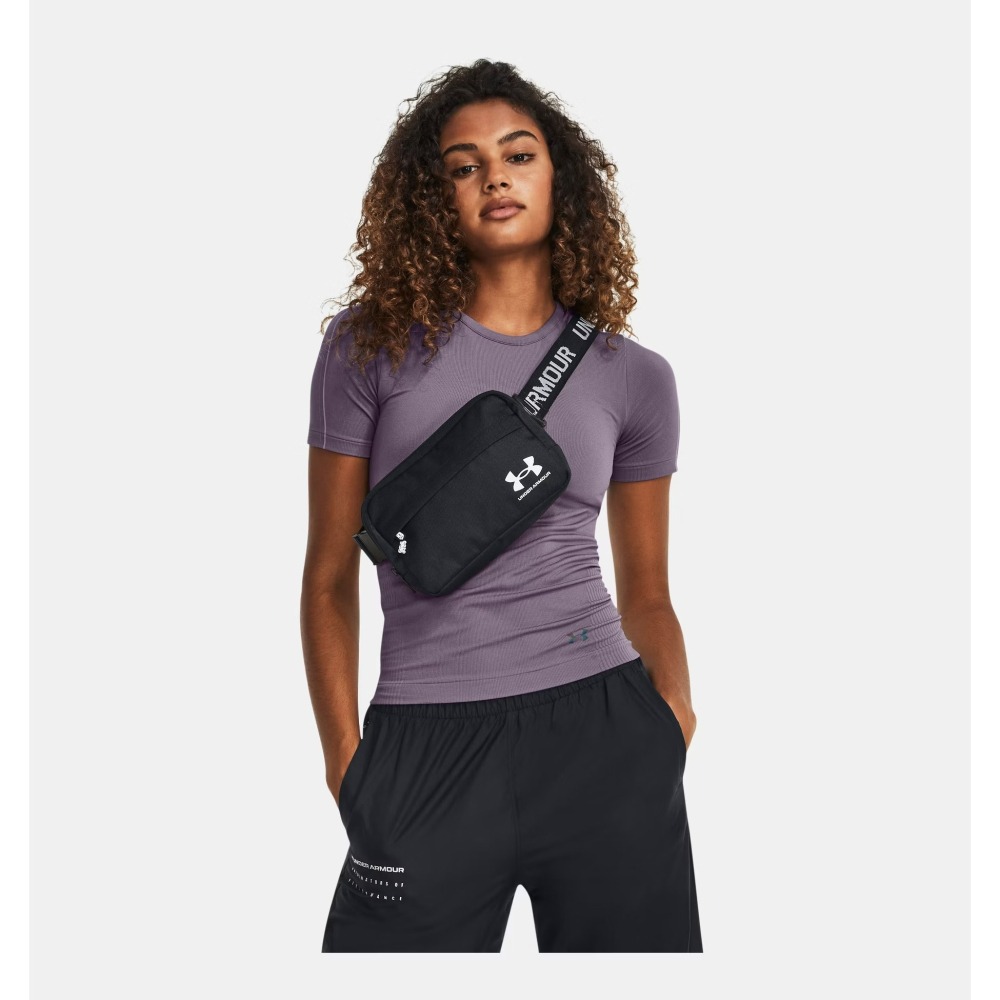 美國 UA 安德瑪 Under Armour Essential 腰包 斜背包 胸包 肩背包 黑/灰/白-細節圖5